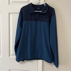 The North Face Men’s Blue & Navy Fleece Quarter Zip - XL